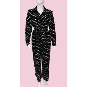 Women’s MNG Mango Jumpsuit Romper Polka Dot Large